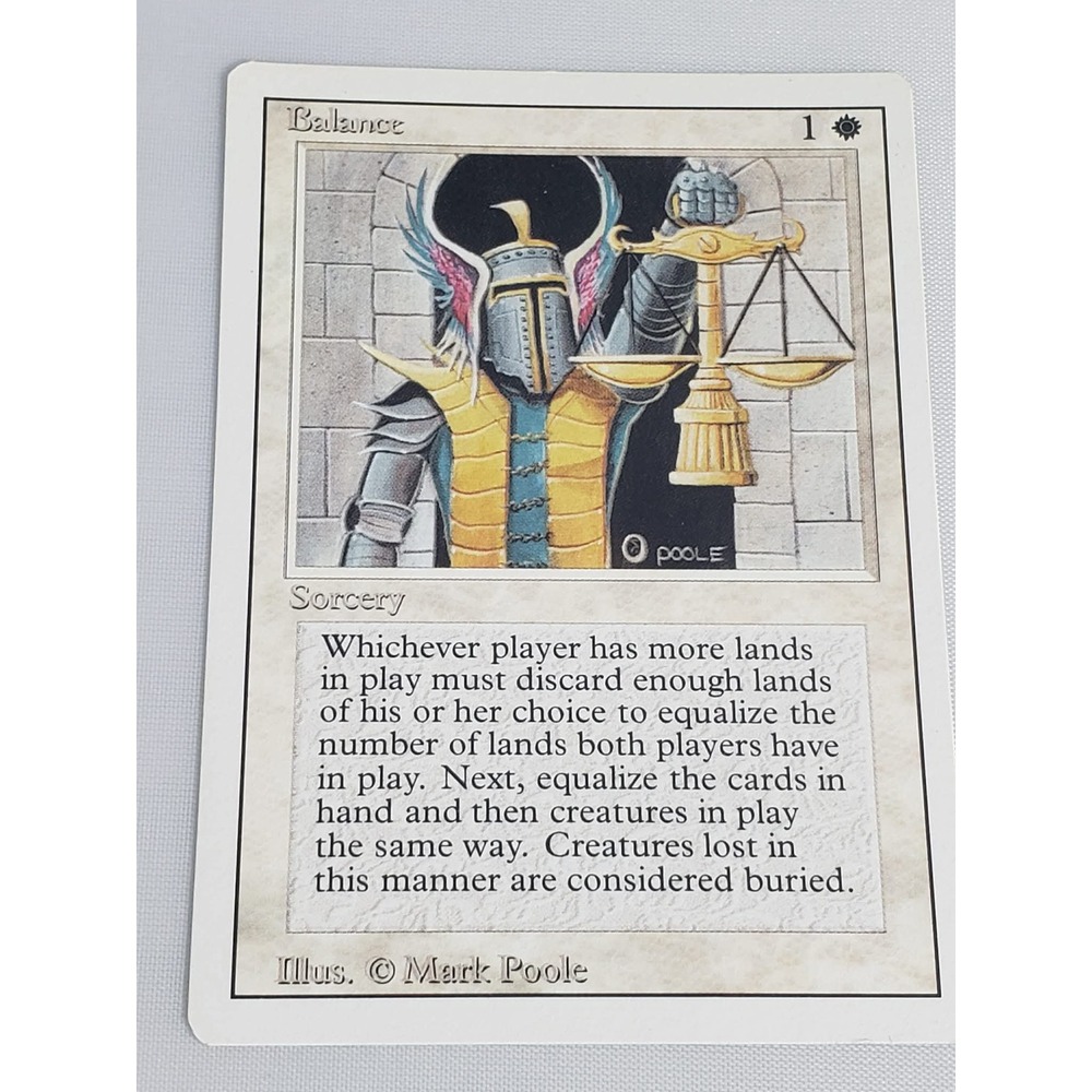 Balance Revised Edition 1994 MTG White‎ Sorcery Vintage Magic Card